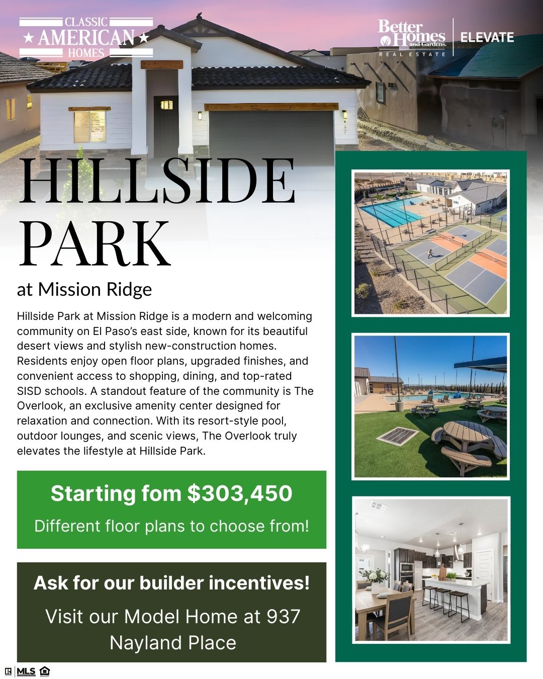 Hillside Park at Mission Ridge Subdivision Information